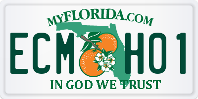 FL license plate ECMH01
