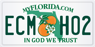 FL license plate ECMH02