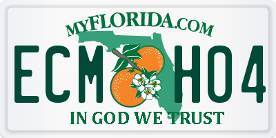FL license plate ECMH04