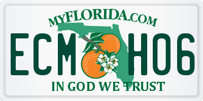 FL license plate ECMH06
