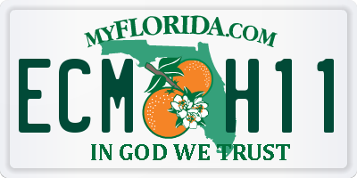 FL license plate ECMH11