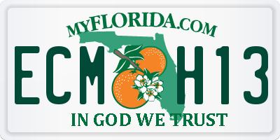 FL license plate ECMH13
