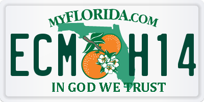 FL license plate ECMH14