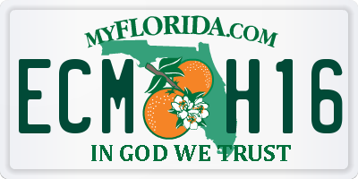 FL license plate ECMH16