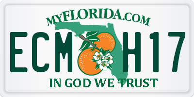 FL license plate ECMH17