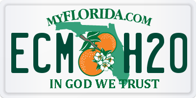 FL license plate ECMH20