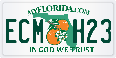 FL license plate ECMH23