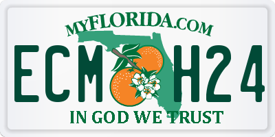 FL license plate ECMH24