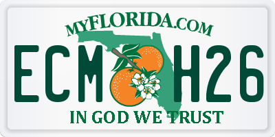FL license plate ECMH26