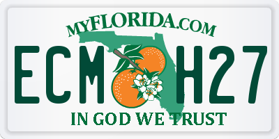 FL license plate ECMH27