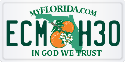 FL license plate ECMH30