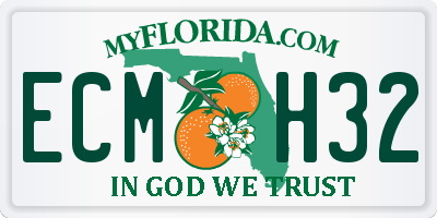 FL license plate ECMH32