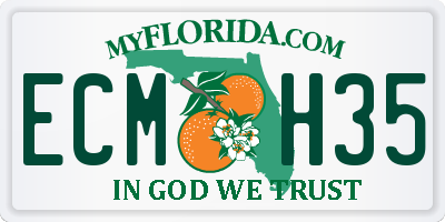 FL license plate ECMH35