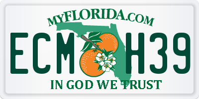 FL license plate ECMH39