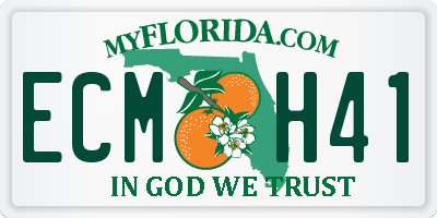 FL license plate ECMH41