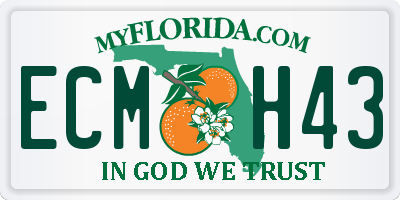 FL license plate ECMH43