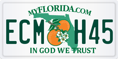 FL license plate ECMH45