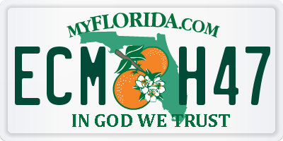 FL license plate ECMH47