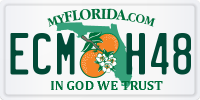 FL license plate ECMH48