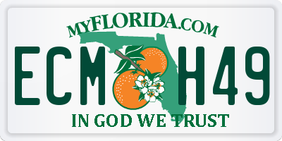 FL license plate ECMH49