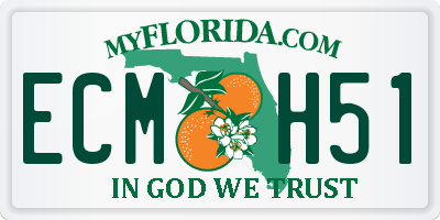 FL license plate ECMH51