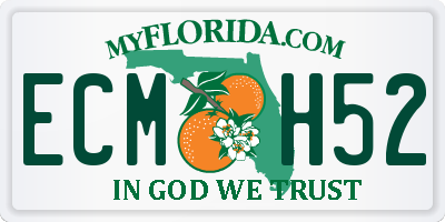 FL license plate ECMH52