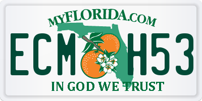 FL license plate ECMH53