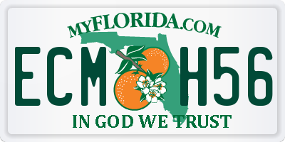 FL license plate ECMH56