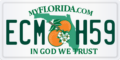 FL license plate ECMH59