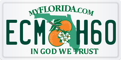 FL license plate ECMH60