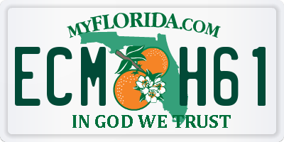 FL license plate ECMH61