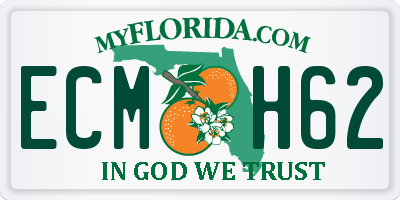 FL license plate ECMH62