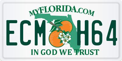 FL license plate ECMH64