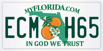 FL license plate ECMH65