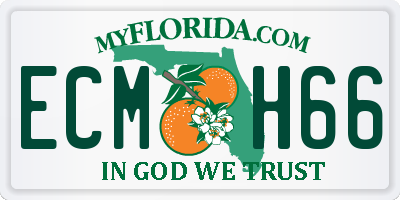 FL license plate ECMH66