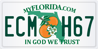 FL license plate ECMH67