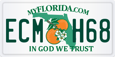 FL license plate ECMH68