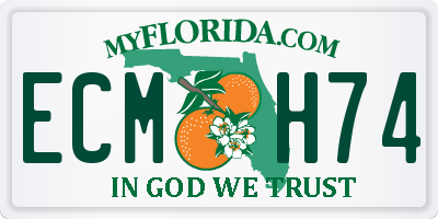 FL license plate ECMH74