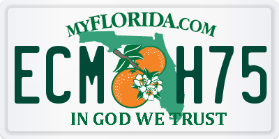 FL license plate ECMH75