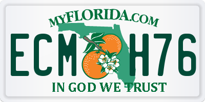 FL license plate ECMH76