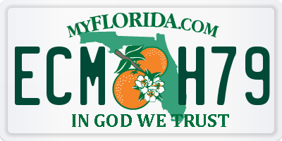 FL license plate ECMH79