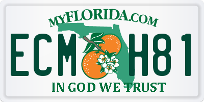 FL license plate ECMH81