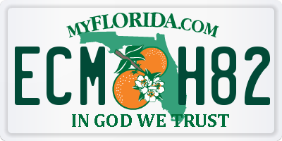 FL license plate ECMH82