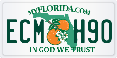 FL license plate ECMH90