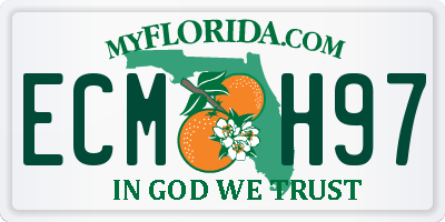 FL license plate ECMH97