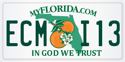 FL license plate ECMI13