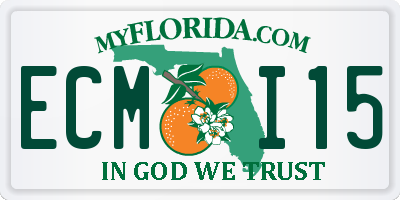 FL license plate ECMI15