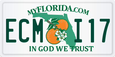 FL license plate ECMI17