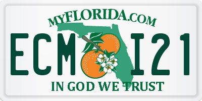 FL license plate ECMI21