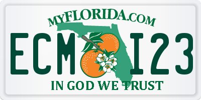 FL license plate ECMI23